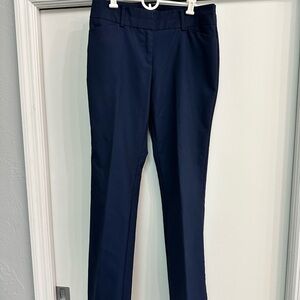 7th Ave Suiting Collection New York & Company 8 Tall Navy Blue Women's Pants